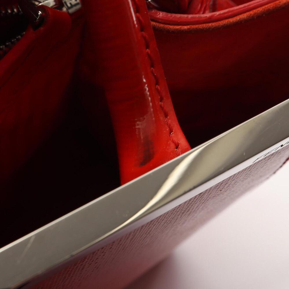Fendi Petite 2jours 2-Way Handbag, Patent Leather, Women's, Red (8BH253) - Picture 8 of 9